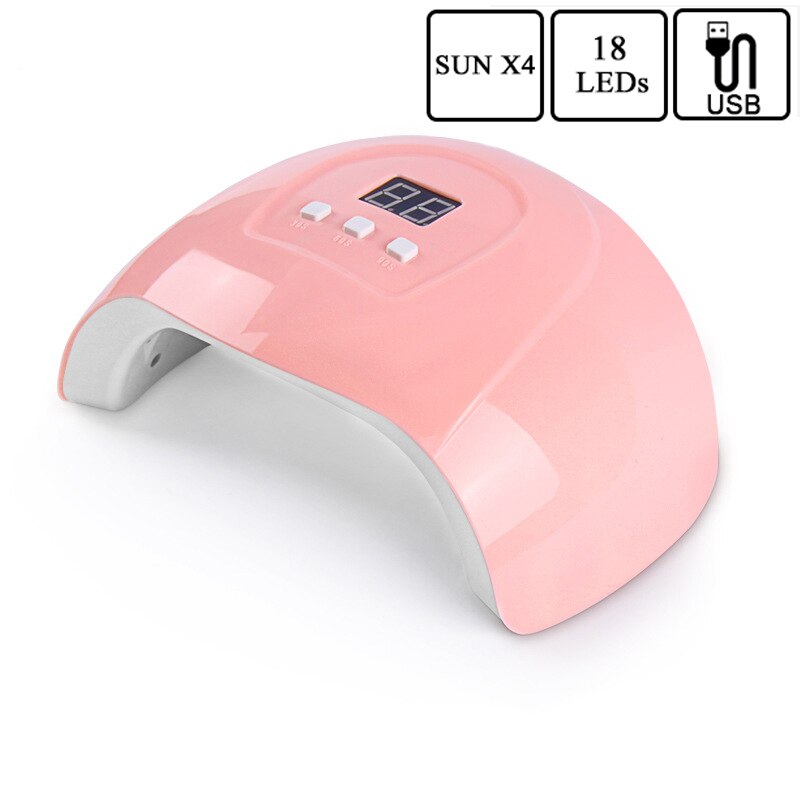 SUNC4 Plus-Lámpara LED para secado de uñas, 256/72W, 57/36 LED, UV, para esmalte de Gel, temporizador de 10/30/60/99S, herramienta de manicura con Sensor automático: SUN X4