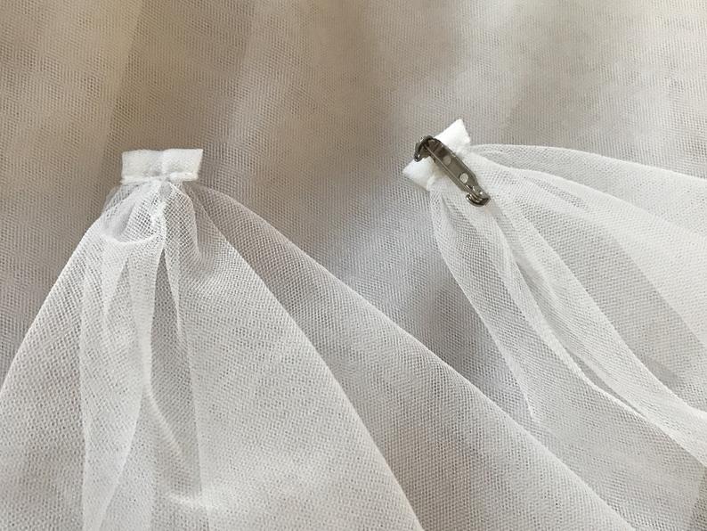 Plain Wedding Cape Sluier Bridal Schouder Sluier In Wit/Ivoor/Zwart/Champagne