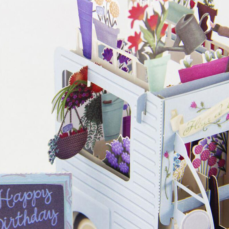 3D Pop hoch Blumen Auto Grußkarten Danke Karte Valentinstag Jahrestag Geburtstag Party Einladungen Karte Papier Handwerk