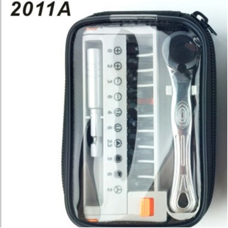 Bicycle Repair Kit Mini Portable Ratchet Screwdriver Tool Durable Multifunctional Mountain Road Bike Repair Kit Bag: Default Title