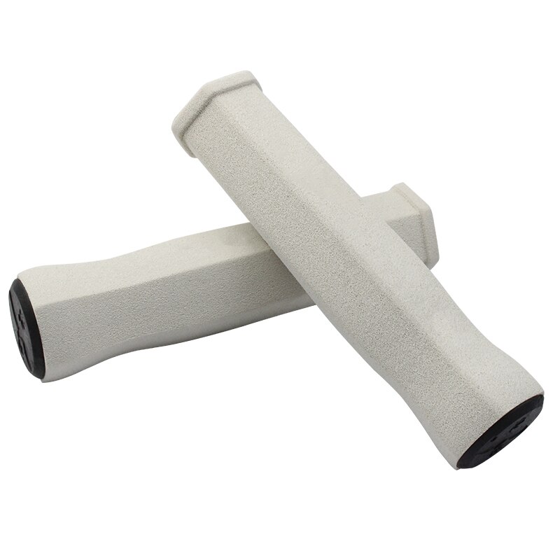 Empuñaduras ergonómicas para manillar de bicicleta de montaña, esponja suave de alta densidad, cubiertas para extremos de manillar antideslizantes para bicicleta de montaña: white