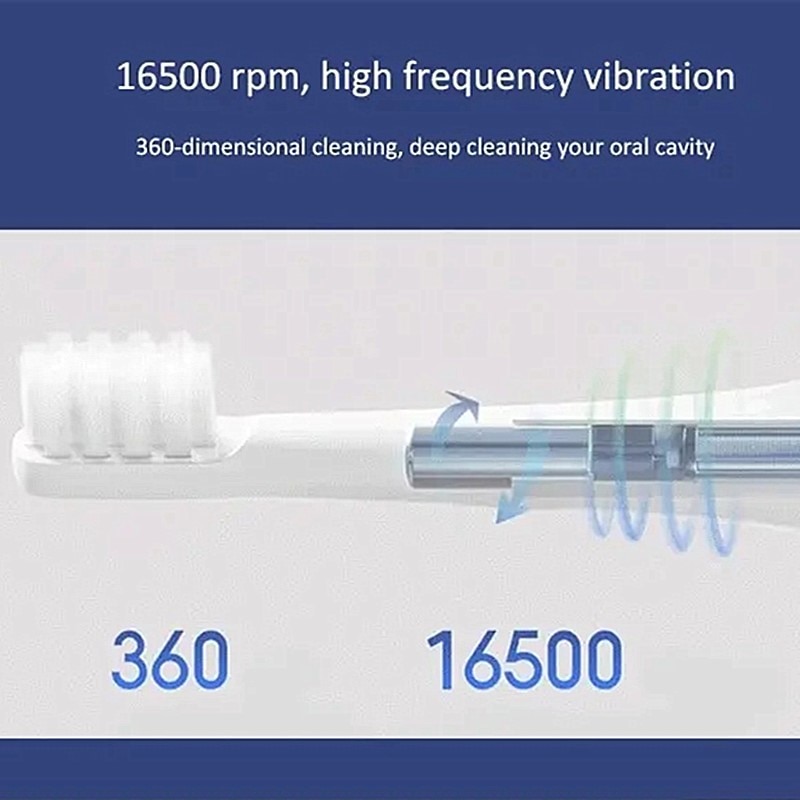 Dr.bei sonisk elektrisk tandbørste  t100 genopladelig ipx 7 vandtæt tjener ultralyds tænder ren tandbørste oral pleje xiami