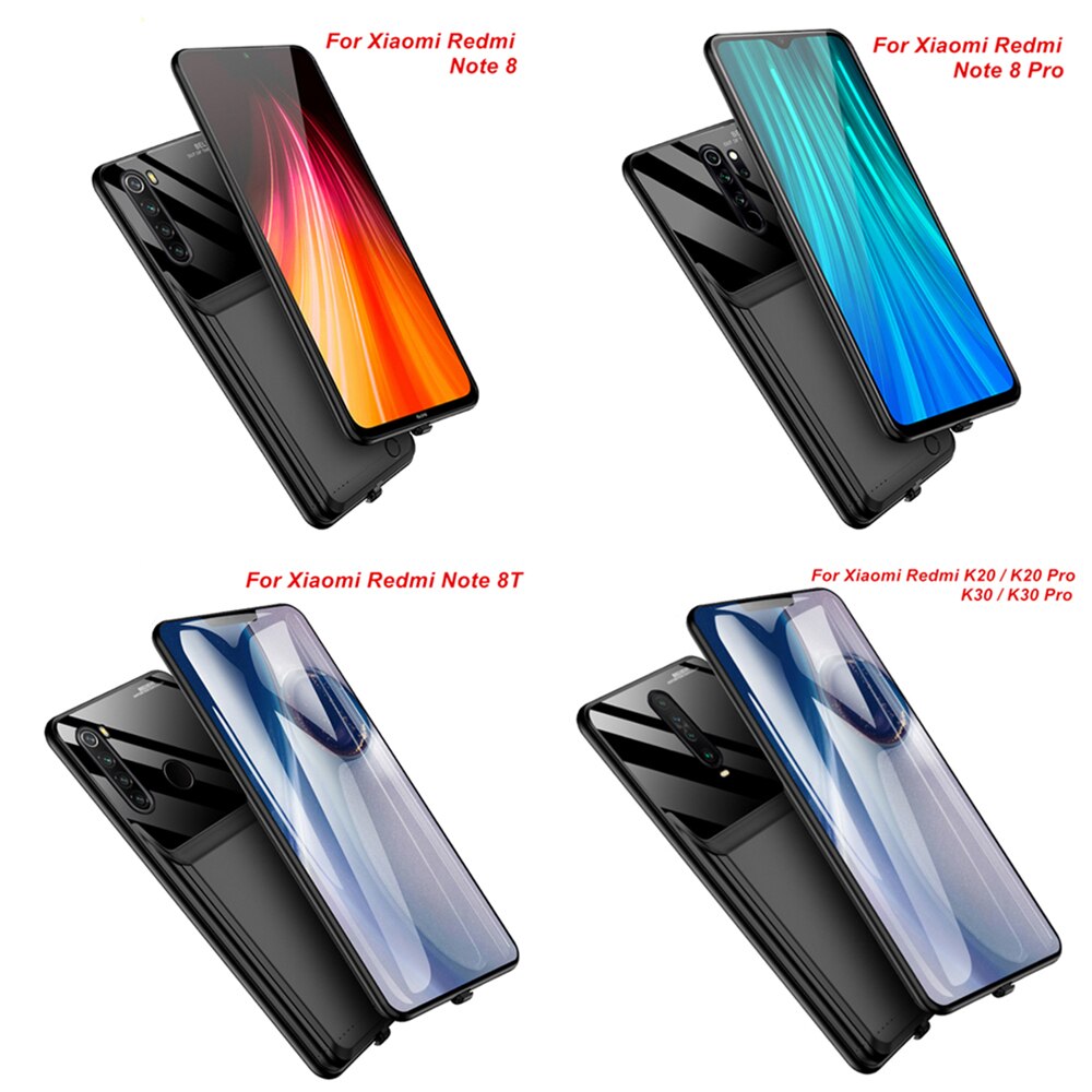 Power Bank 10000mah ładowarka Case dla Xiaomi Redmi uwaga 8T uwaga 8 Pro K20 Pro K30 Pro Powerbank bateria zewnętrzna kopia zapasowa