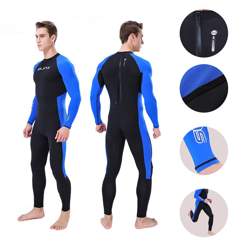 Slinx-traje de buceo fino para hombre, de licra, para Surf, triatlón, esnórquel, mono completo, suave