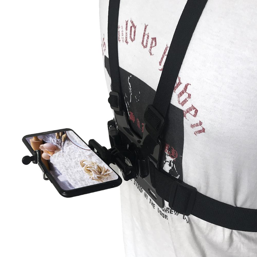 Verstelbare Mobiele Telefoon Borst Clip Houder Vlog Foto Smartphone Camera Harness Belt Strap Mount Voor Outdoor Sport