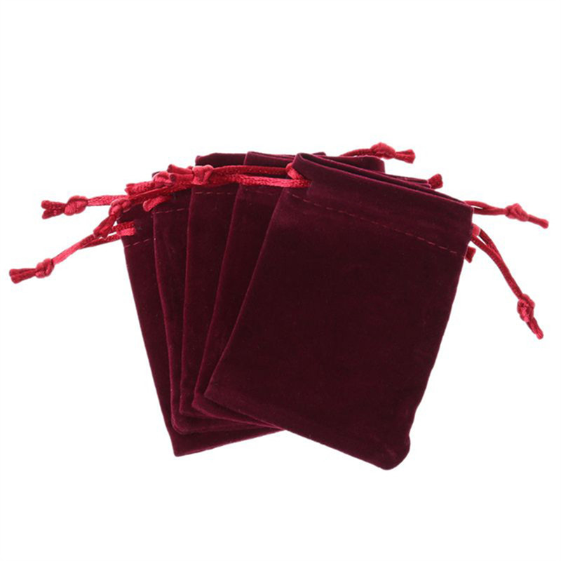 5 sztuk RPG worek kości aksamitna, zamykana na sznurek torby karty do tarota ozdoba do torby 10*12cm wysokiej jakości torba flanelowa prezent torba Drop Shipping: 13X18cm Wine Red