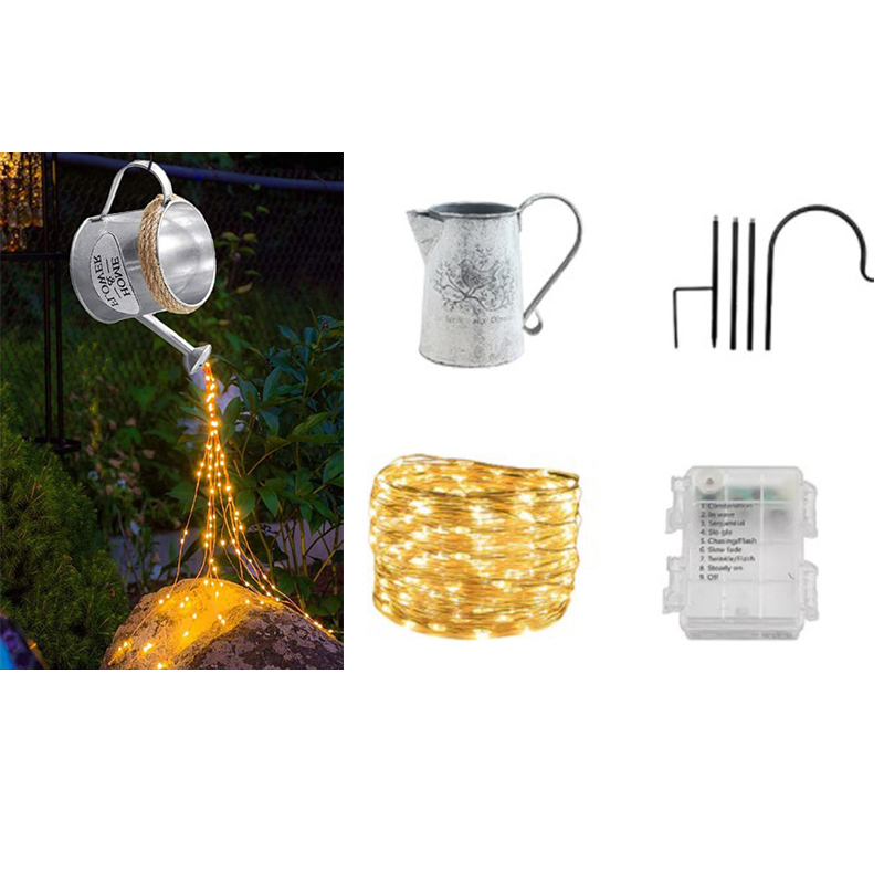 Tuin Decoratie Licht Outdoor Ster Type Solar Douche Tuin Art Licht Decoratie Outdoor Tuinieren Gazon Lamp Led Outdoor: remotecontrol white2