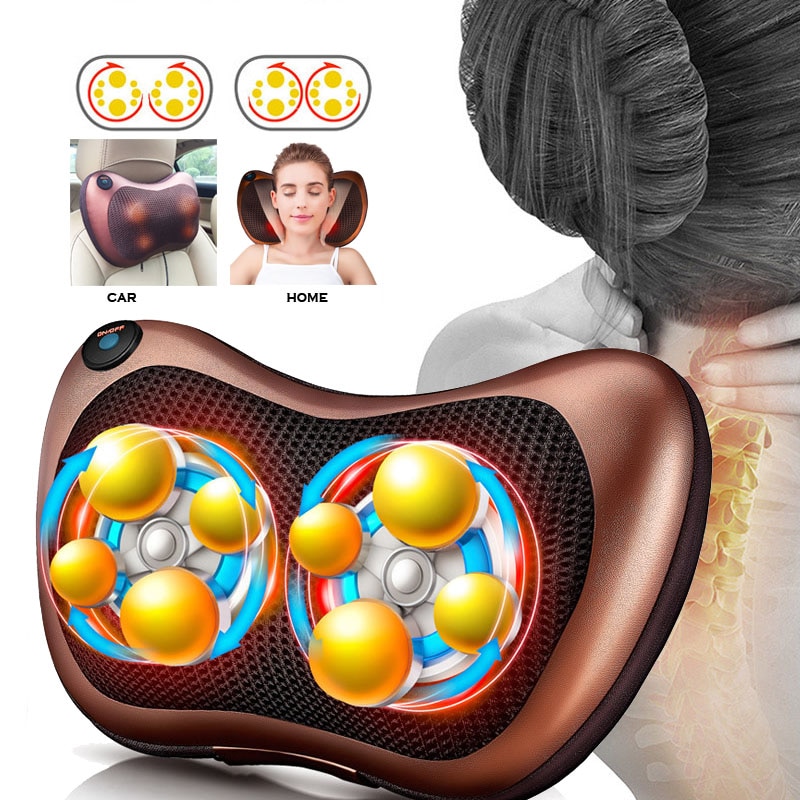 neck massage pillow electric mkneading smart Car Home Cervical Shiatsu Massage Head Waist Shoulder Foot Relax Machine SU320