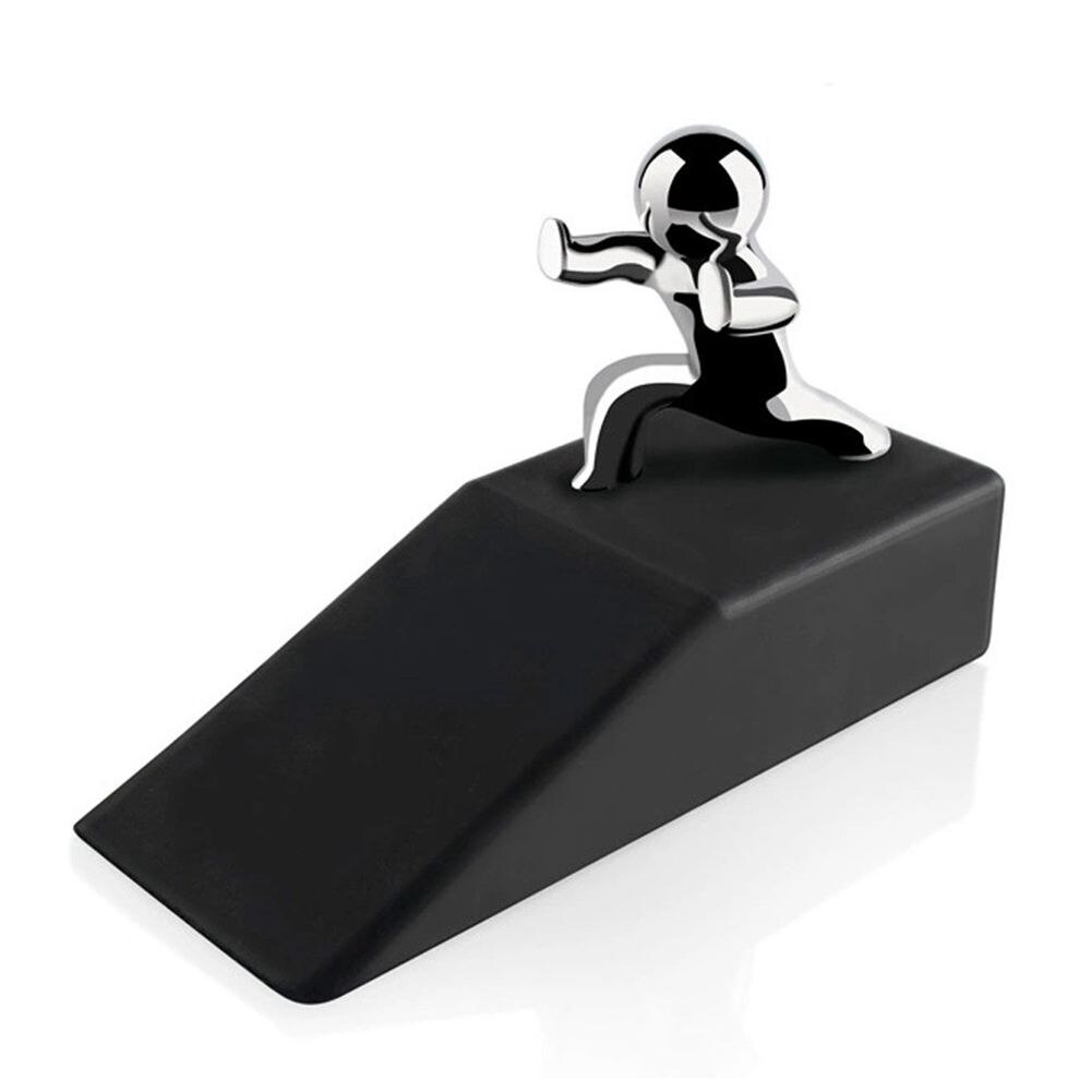 Zinc Alloy Little and Man with Non-slip Rubber Bases Door Stop Safe Anti-collision Door Stopper Rubber Novelty Decorative