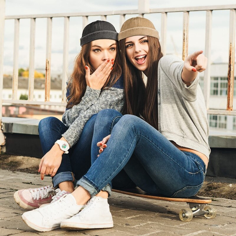 2 Pcs Brimless Hats for Men Adjustable Hat Casual No Brim Hat Visor-Less Flip Hat Sailor Skullcap