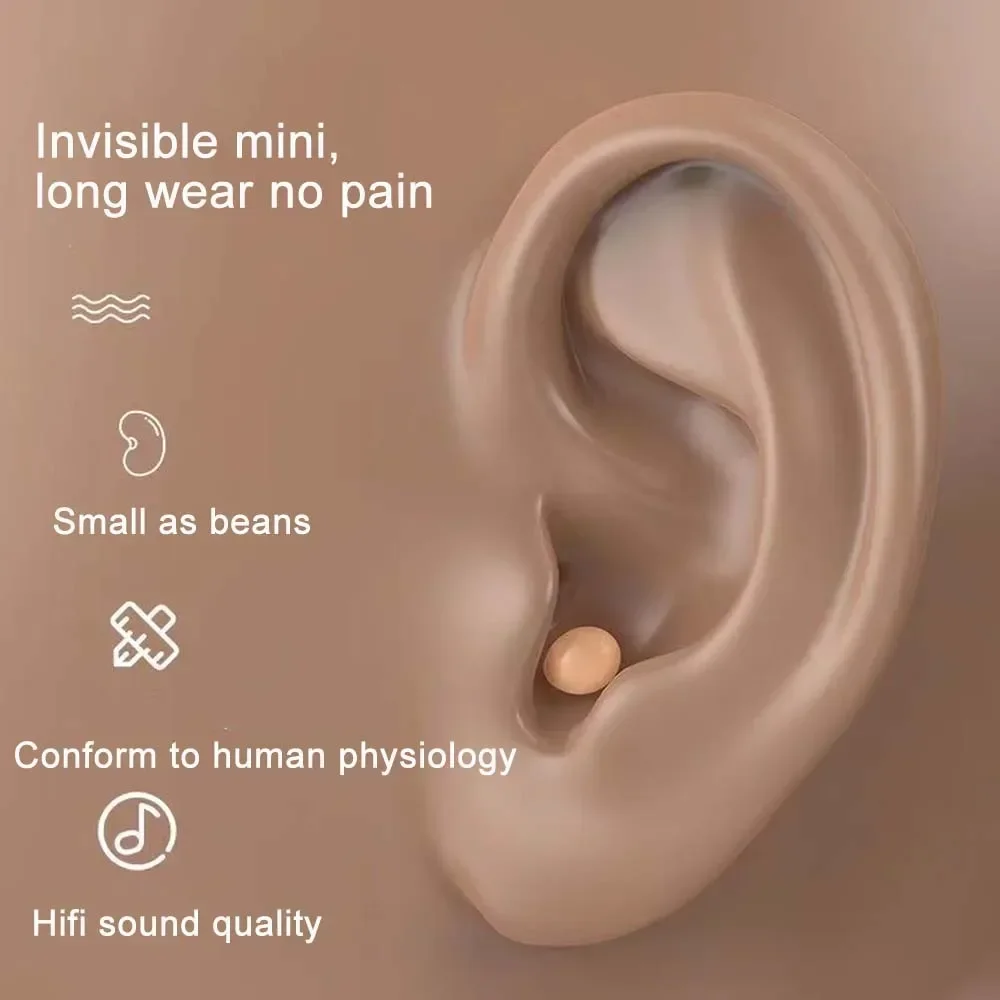 Mini Auriculares Bluetooth Unsichtbare Kopfhörer Schlafen Headset Drahtlose Schlaf Ohrhörer Lärm die Ermäßigung Mit Mic Ladung Kasten