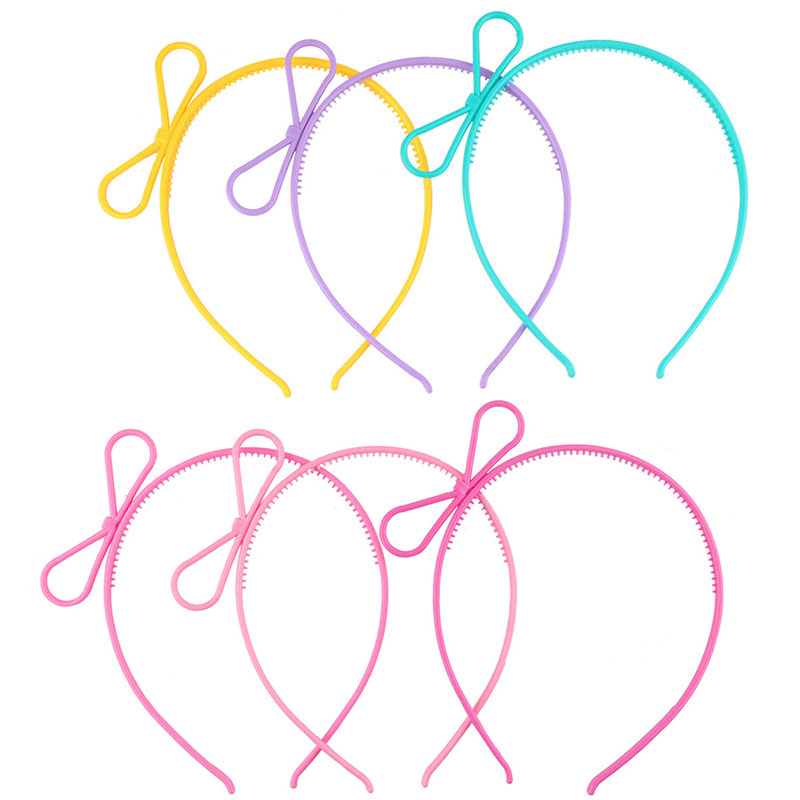 3 stücke freundlicher Stirnbänder Katze Ohren Krone Bogen Headwear Prinzessin Kunststoff Haarbänder Boho Haar Bands für Mädchen Baby Zubehör: Bogen