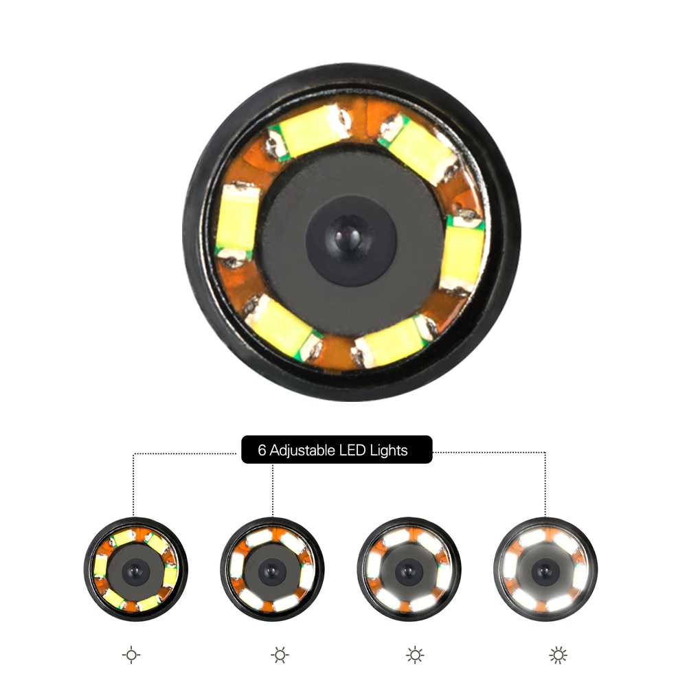 Android endoscope camera 7mm 1/2/5/10m flexible snake inspection camera for smartphone waterproof video endoscope USB Windows PC