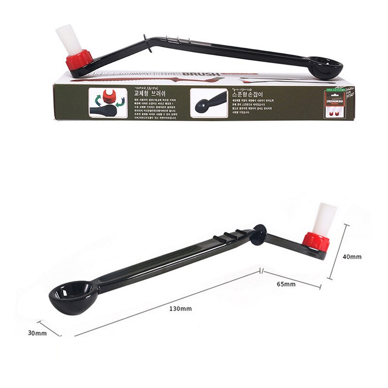 Coffee Machine Cleaning Brush Coffee Machine Brush with Spoon Coffee Grime Cleaning: C