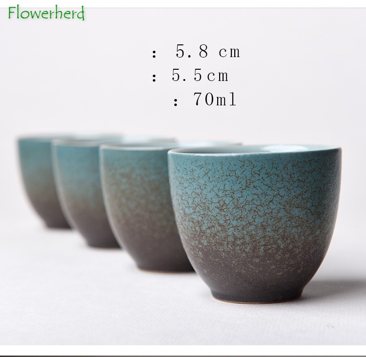 Ceramic Porcelain Tea Cup Teaware Kung Fu Tea Set Teacup Japanese Kiln Changed Tea Cup Set Tea Set Cup Kungfu Tea Set