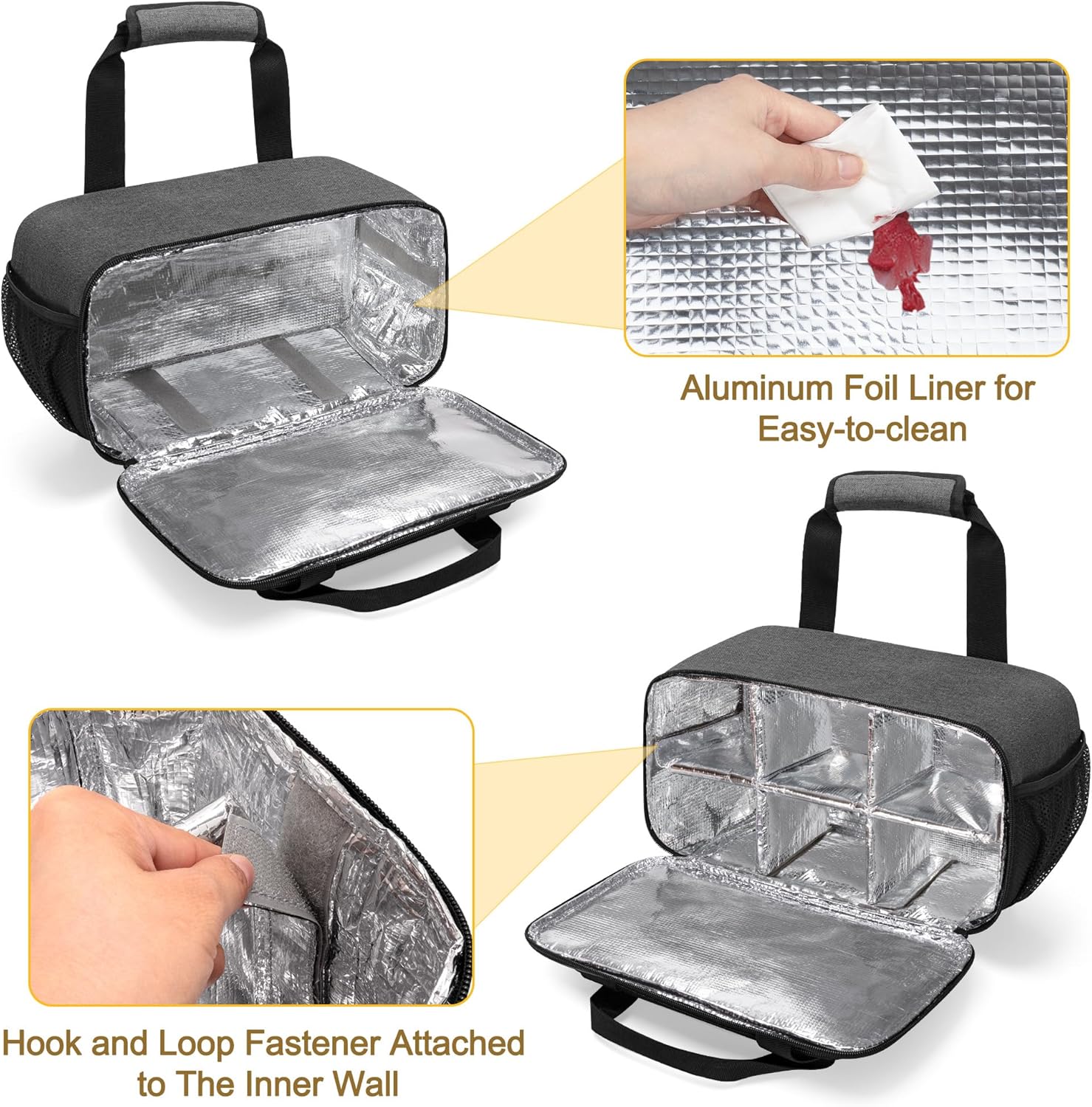 Estuche organizador para marcadores de hasta 216 marcadores, bolsa grande para marcadores con asa de transporte, soporte organizador para marcadores (longitud hasta 5,1")