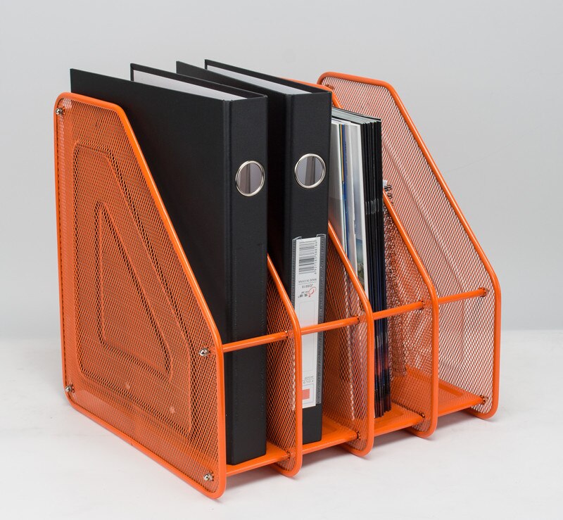 Office Supplies, Multi-layer Metal Wire File Shelf, Desk Sorting Folder, Student Information Collection Box, File Box, Four Link