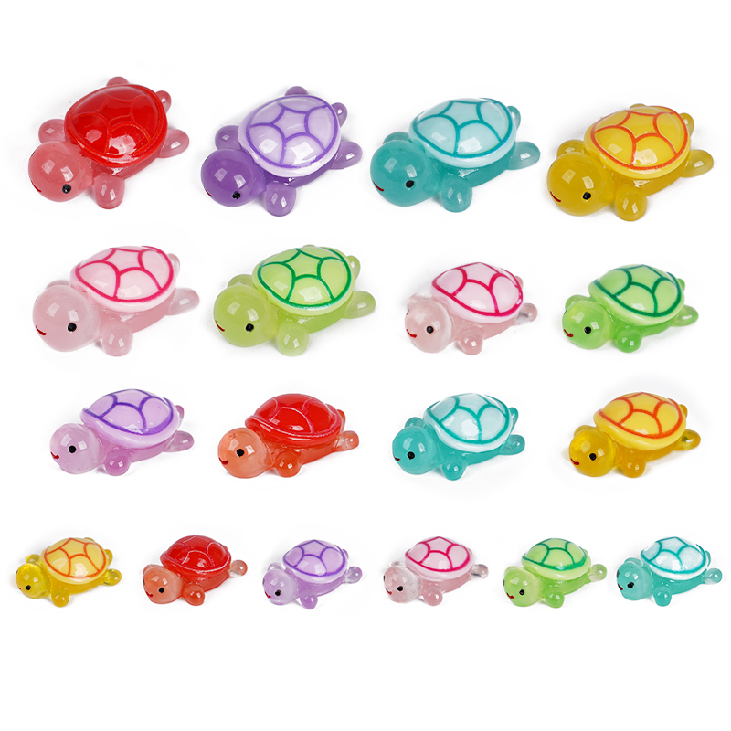 Mini leuchtende Schildkröte Home Decor Landschaftsbau Harz Handwerk leuchtende Schildkröte Garten Aquarium Miniaturen Ornament Aquarium Dekoration