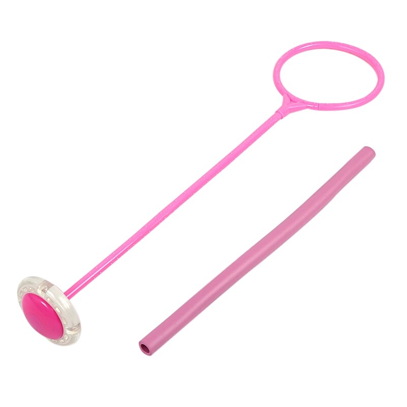 Outdoor Plezier Speelgoed Ballen Elastische Led Flash Springen Voet Bal Springen Ring Springen Cirkel Stuiterende Bal Speelgoed Voor Kinderen, roze