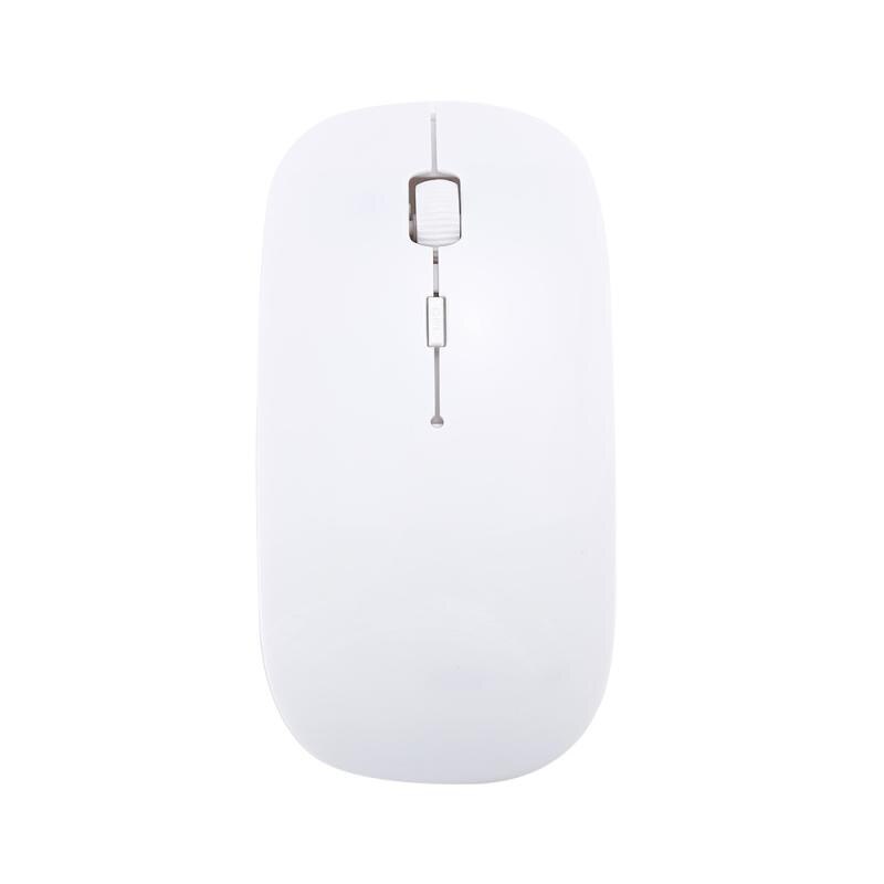 1600 DPI USB Optical Wireless Computer Mouse 2.4G Receiver Super Slim Mouse For Laptop PC Computer USB Receiver: type2 white