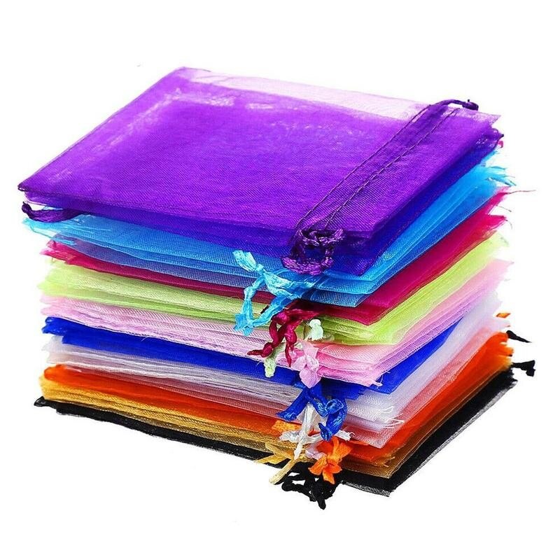 100PCS 7x9CM Candy Taschen Schmuck Verpackung Taschen Hochzeit Party Dekoration Drawable Taschen Tasche beutel