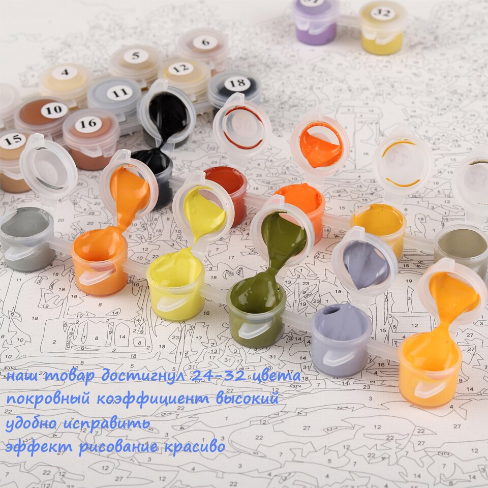 PaintEveryday Cute Paints By Numbers Cat Animals Oil Painting Interesting Stories DIY Paintings For Children Fast Ship