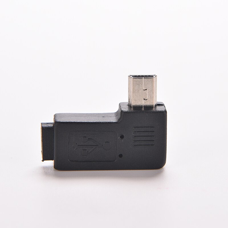 Mini usb type a han til micro usb b hun 90 graders venstre vinkel adapter