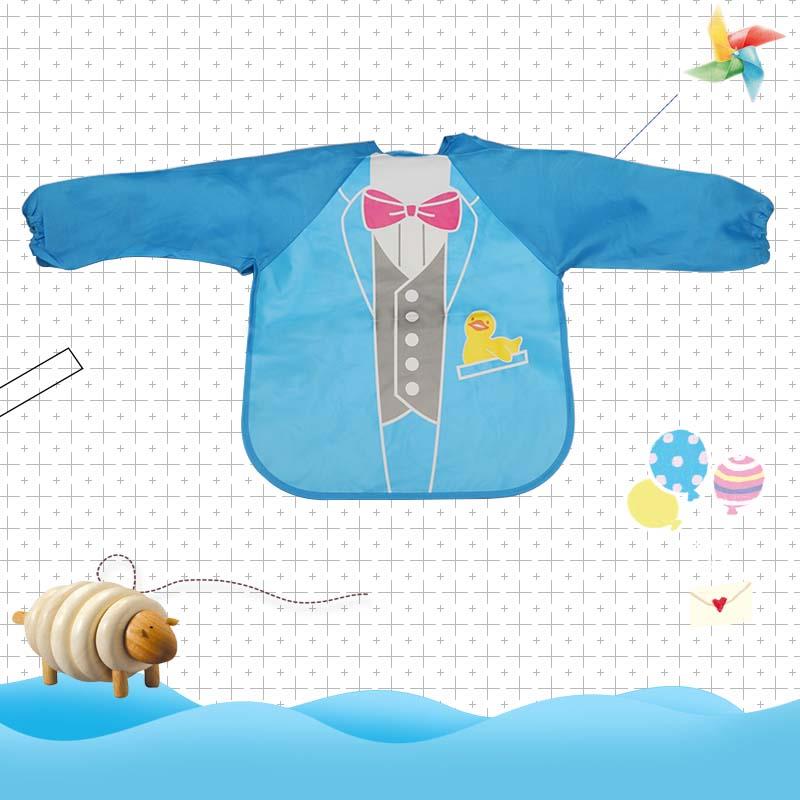 Karikatur Baby Lätzchen Bunte Lange Ärmel Schürze Wasserdichte Kleinkind Fütterung Lätzchen rülpsen Tücher freundlicher Malerei Kleidung Baby Lätzchen