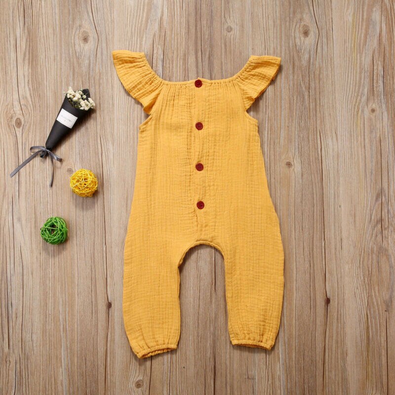 Newborn Baby Girl Boy Summer Clothes Cotton Romper Short Sleeves Jumpsuit Bodysuit Playsuit