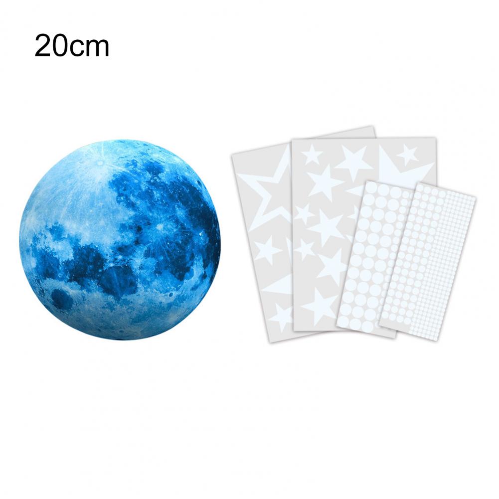 1 Set Charming Wall Poster Removable Waterproof Eco-Friendly Bedroom Ceiling Decals:  Blue 20 cm