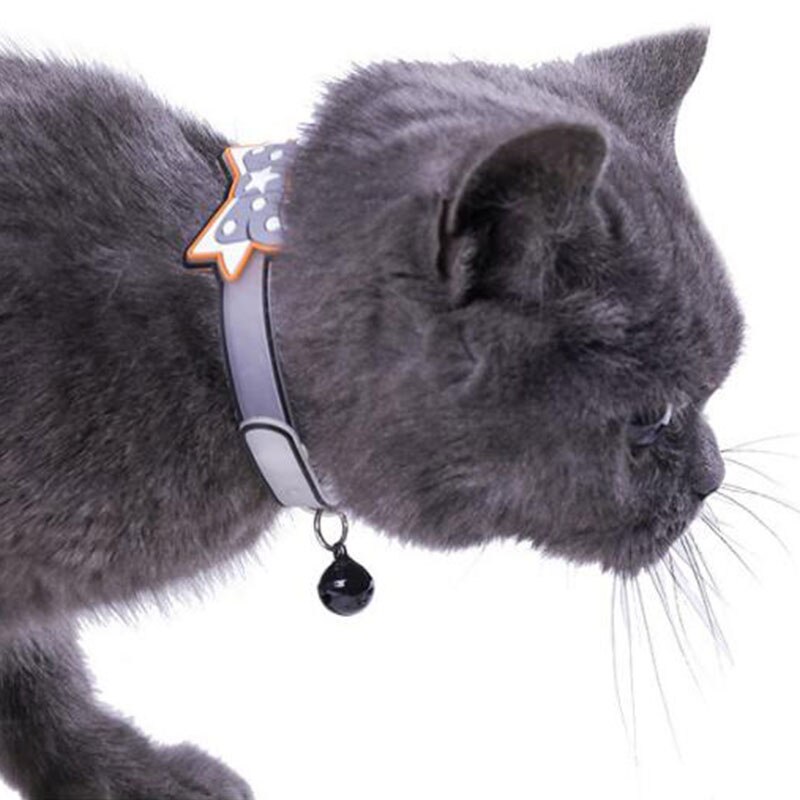 Collier lumineux en Silicone Fluorescent pour chat, avec cloches, anneau de cou pour chien et chat, accessoires lumineux Anti-perte