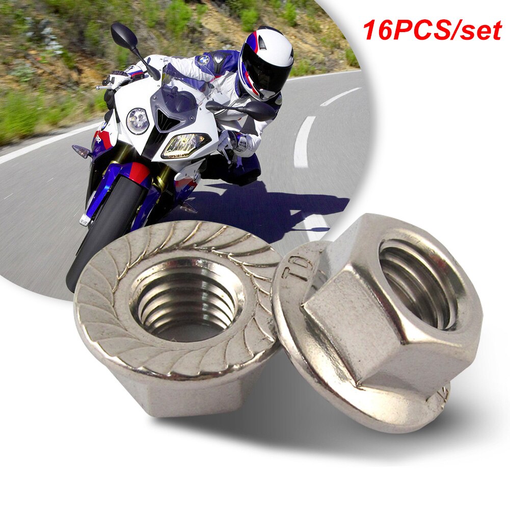 Wheel Locking Lug Nuts 10x1.25 Threads Stainless Steel 16 Pcs Grandado