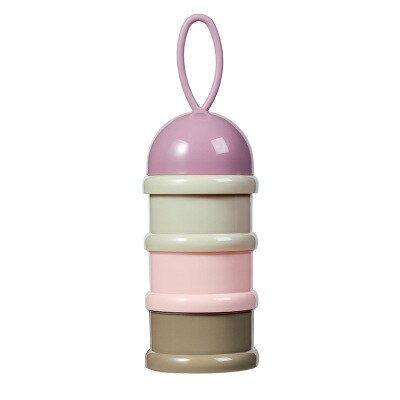 3Layers Baby Milk Powder Dispenser Container Storage Formula Feeding Box Colorful Rainbow Color: 1