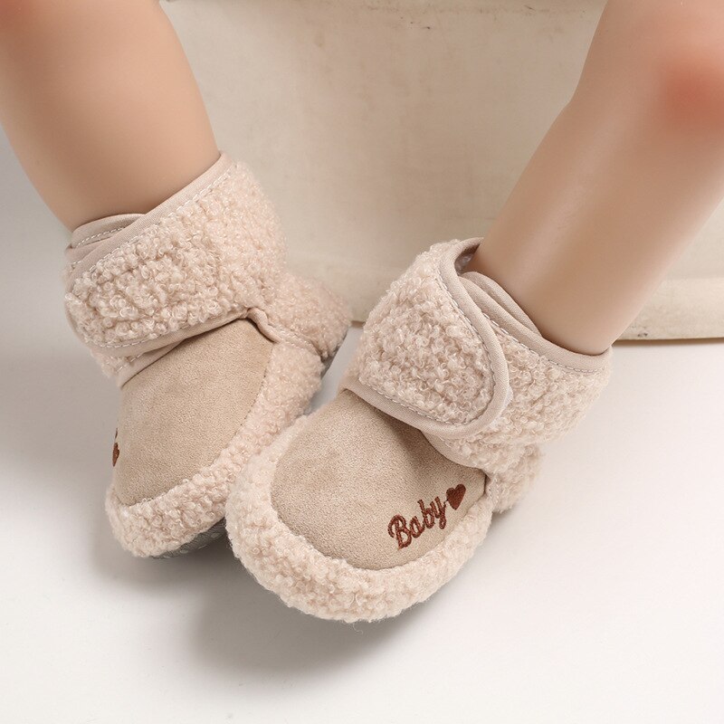 Winter Baby Laarzen Effen Kleur Dikke Warme Pluche Baby Jongen Meisje Laarzen Winter Baby Schoenen Voor Jongens Meisjes