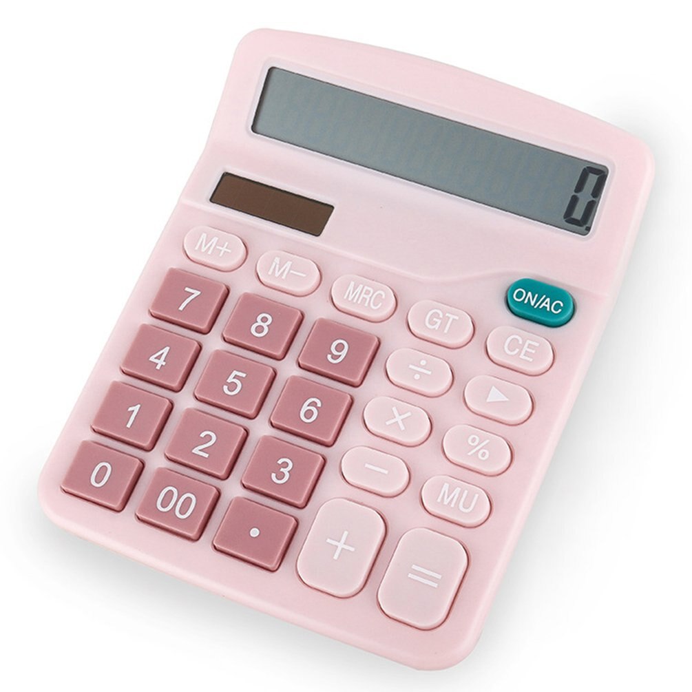 Digital Scientific Calculator 12-Digit Desk Solar Calculator Big Button Financial Business Accounting Tool Suitable for Students