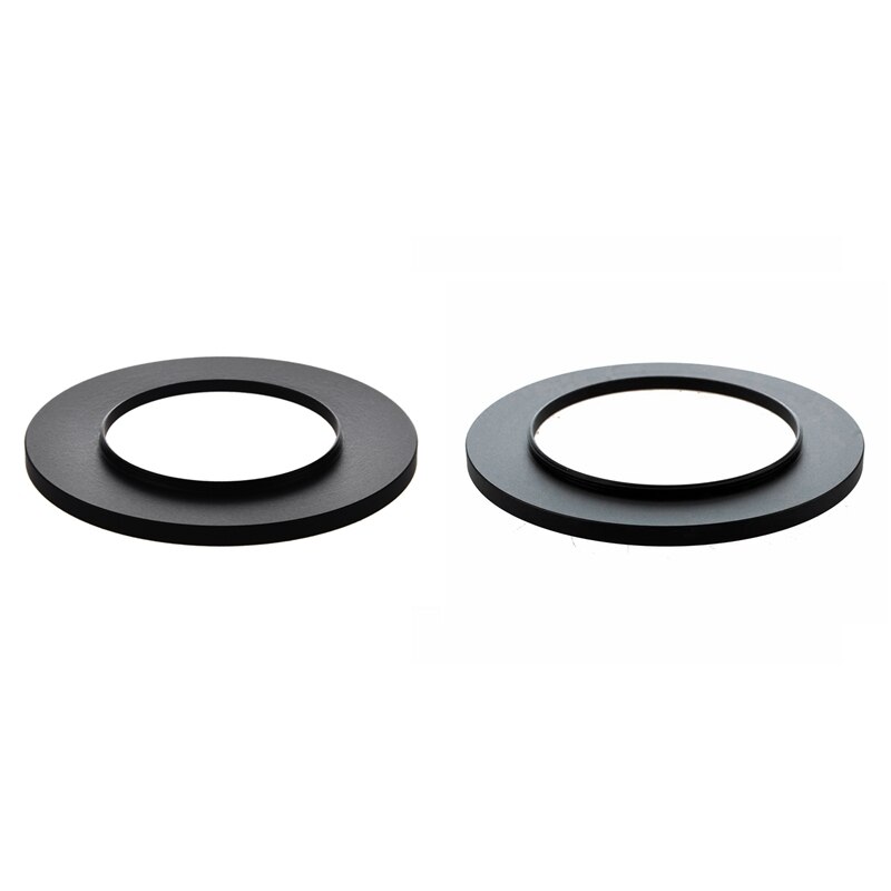 Rise-2 Pcs Camera Lens Filter Step Up Ring Adapter Black Metal Camera Step Up Filter Ring Adapter, 49Mm-77Mm &amp; 55Mm-77Mm