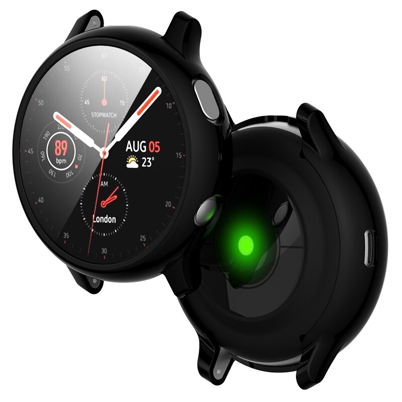 Coque HD et coque de Protection pour Samsung Galaxy Watch, pour Active 1 2 44/40mm, Protection Active1 2 44/40mm: Black / For Active 1