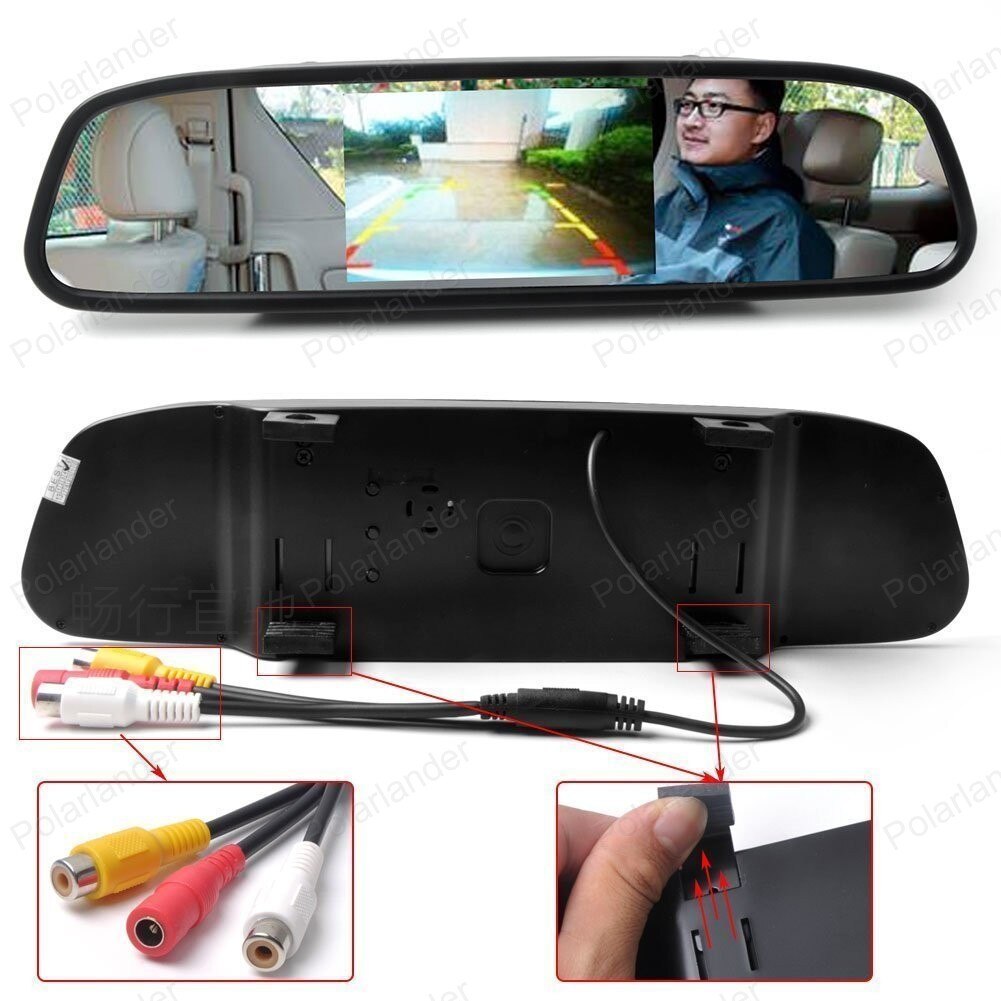 4.3 inch Scherm LCD Auto spiegel Monitor Voor Achteruitrijcamera DVD Parking Assistance digitale Compatibel HD video Display