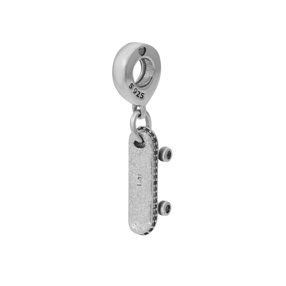 Perline 925 Sterling Silver New York Mette In Evidenza Ciondola il Fascino Misura Pendenti E Ciondoli Bracciali Gioielli FAI DA TE per Le Donne Degli Uomini del Regalo 02775: Be Free Skateboard