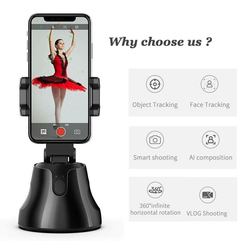 360 Drehung Gesichts Verfolgung Stativ/Selfie Stock, Smartphone Halfter Gimbal Handheld Gimbal Stabilisator Gimbal 360 °