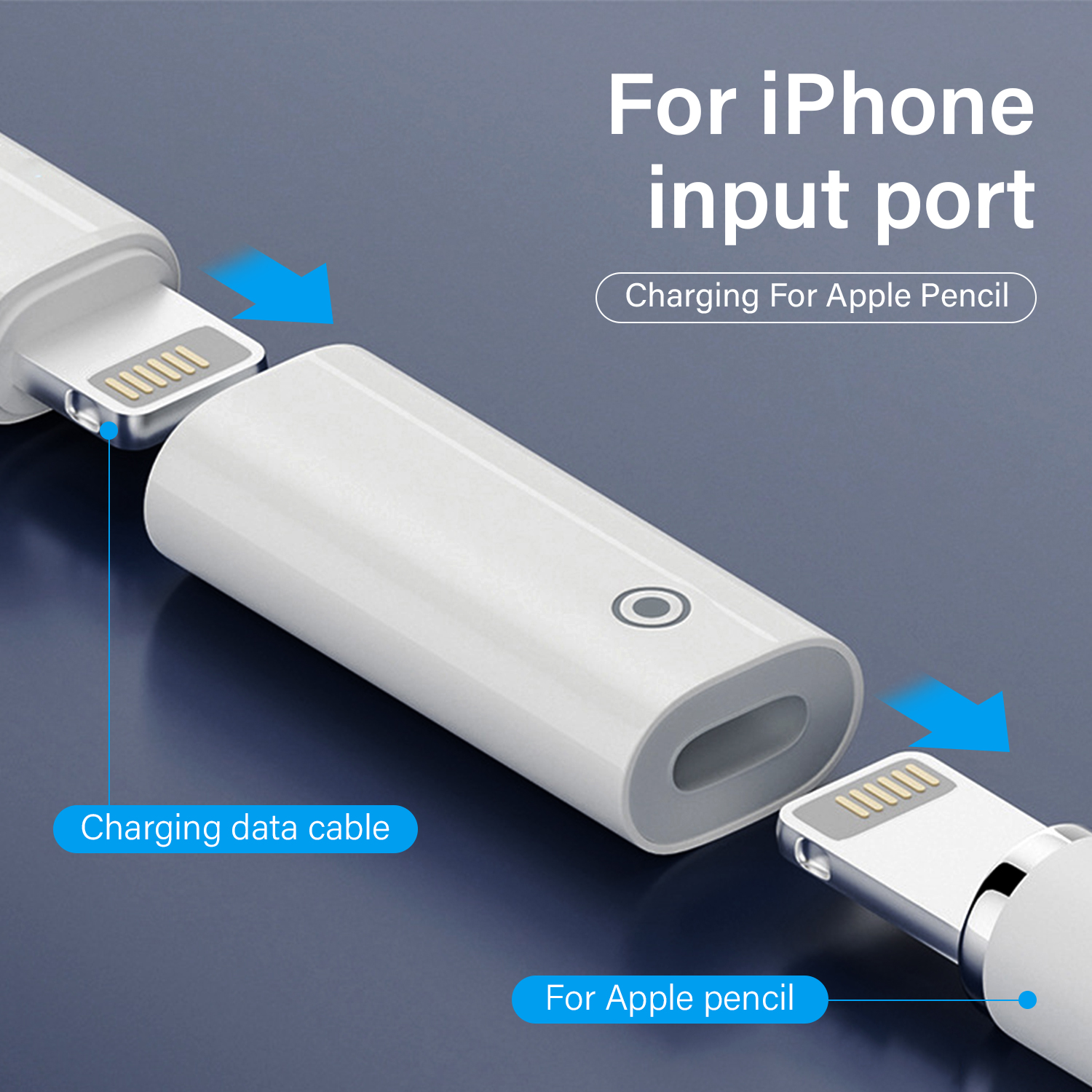 Para Apple Pencil 1 2 iPad Pro lápiz óptico adaptador de carga cargador convertidor USB tipo C a Lightning USBC Cable conector accesorio