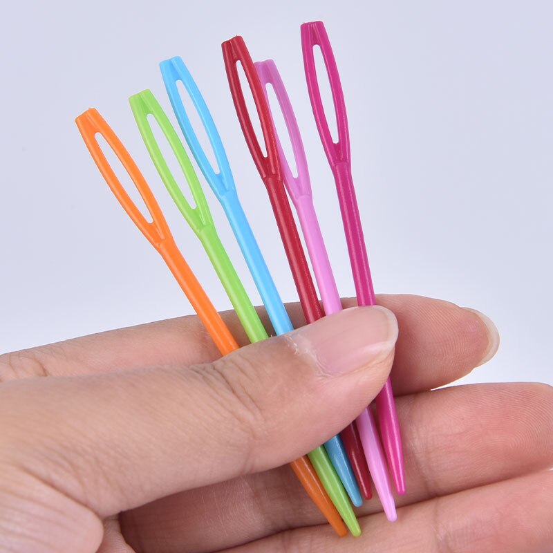 10/100pcs/lot Plastic Wool Knitting Needles Seam Cross-Stitch Sewing Accessories Needlework Sweater DIY Needles 7/9cm