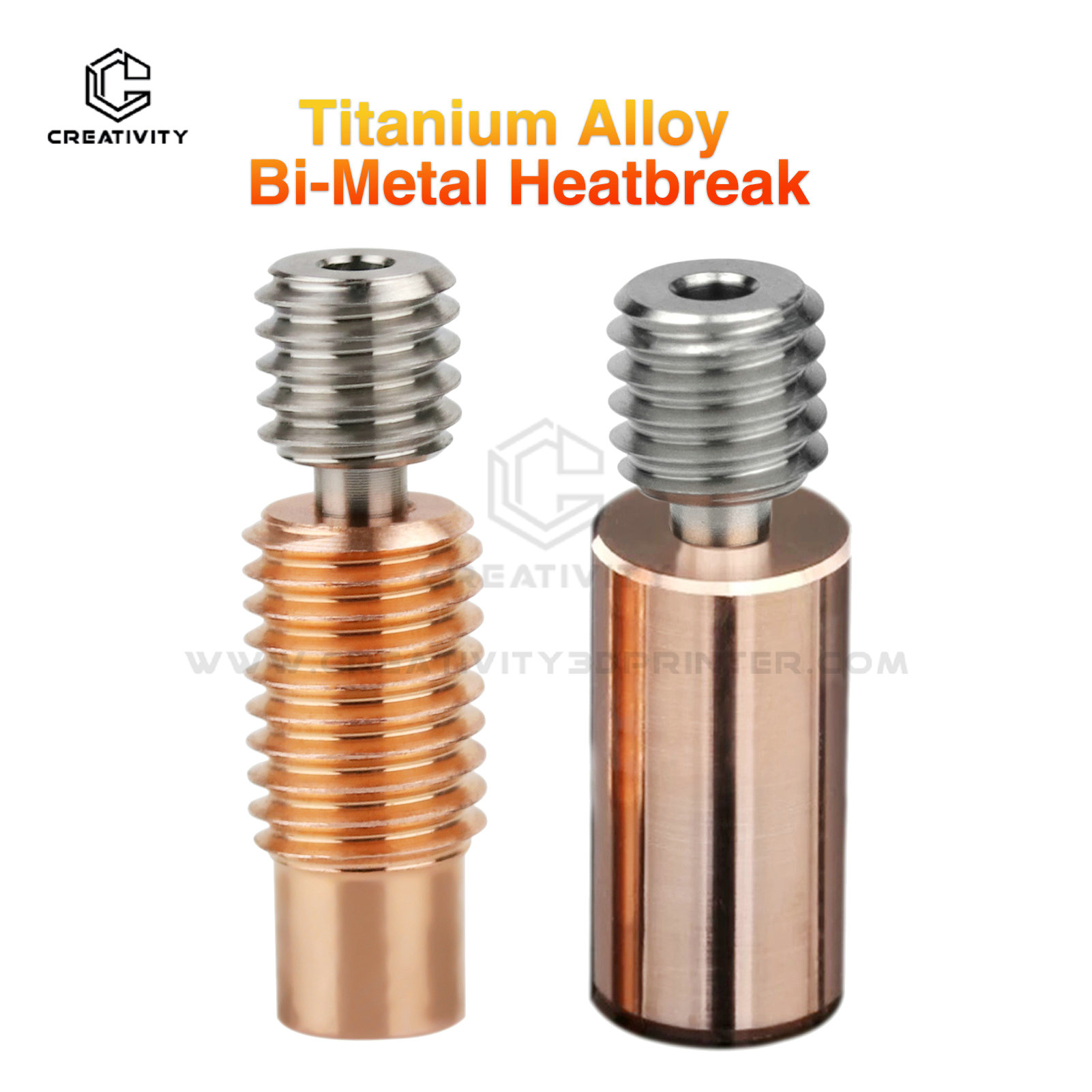 V6 Heatbreak Titanlegierung Bimetallhals für 1,75 mm Filament Sidewinder X1 X2/Genius Genius Profi 3D-Drucker V6 Hotend Kehle
