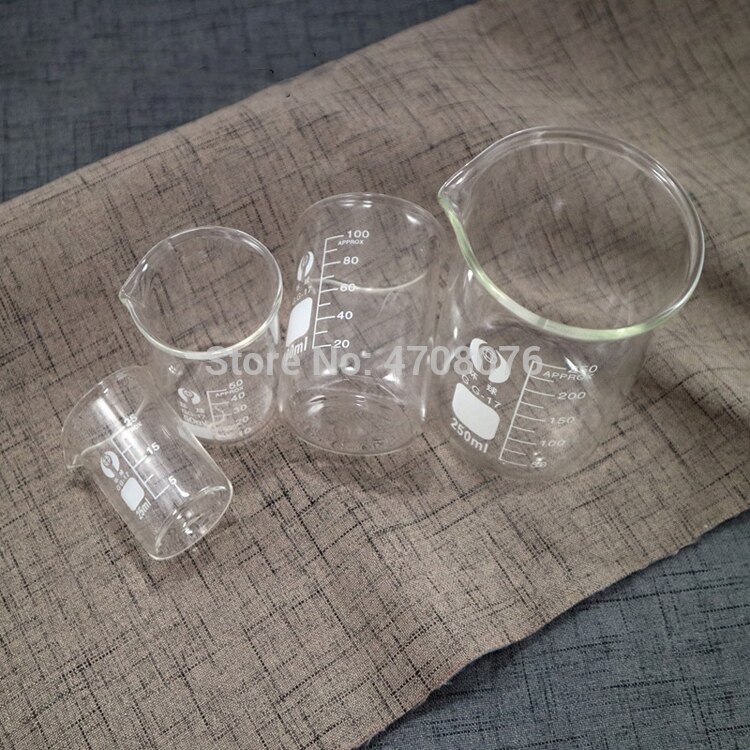 100,200, 300ml3Stck/einstellen Pyrex Becher borosilikatglas Labor glaswaren chemische messbecher flachen boden für wissenschaftliche Experiment
