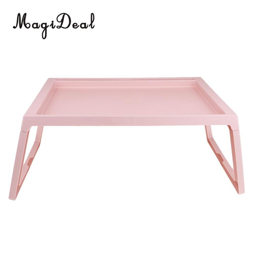 Folding Camping Desk Lightweight Foldable Lap Desk Lazy Bed Table for Picnic BBQ Camping Hiking Backyard: Skin pink