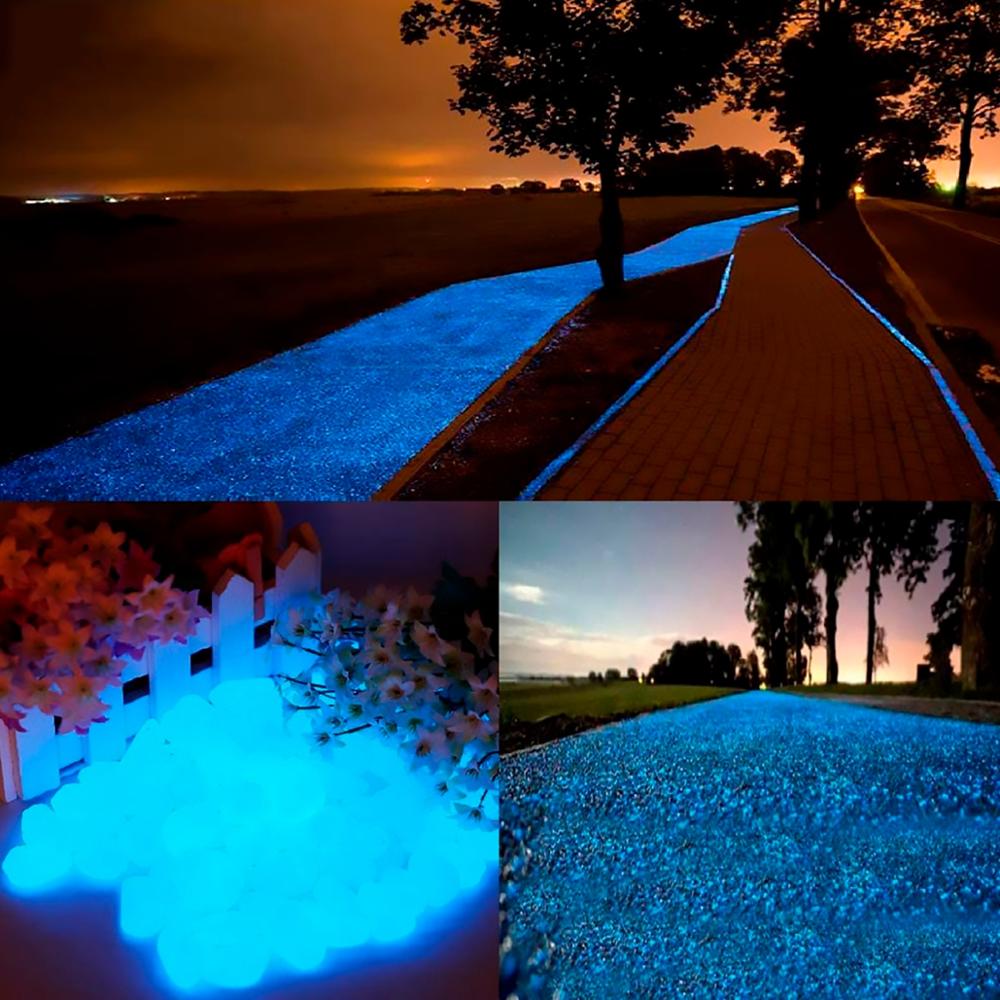 Luminous Garden Pebbles - Glow in the Dark Rocks for Outdoor Pool, Walkways, Patio, Lawn Decoration