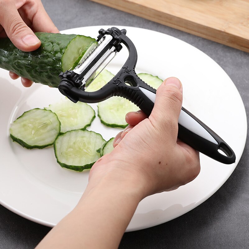 Multifunctional Rotary Vegetable Fruit Peeler Potato Peeler Carrot Slicer 3 Blade Vegetable Julienne Peeler Grater Kitchen Tools