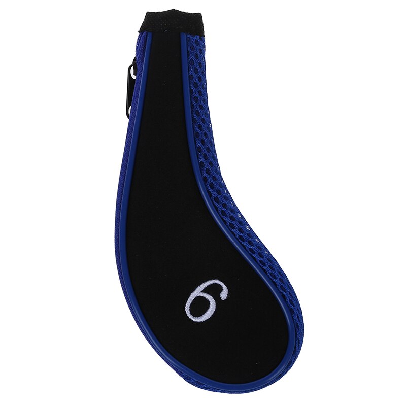 10 pièces néoprène Golf Club couvre fer Golf Club tête couverture ensemble de protection bleu