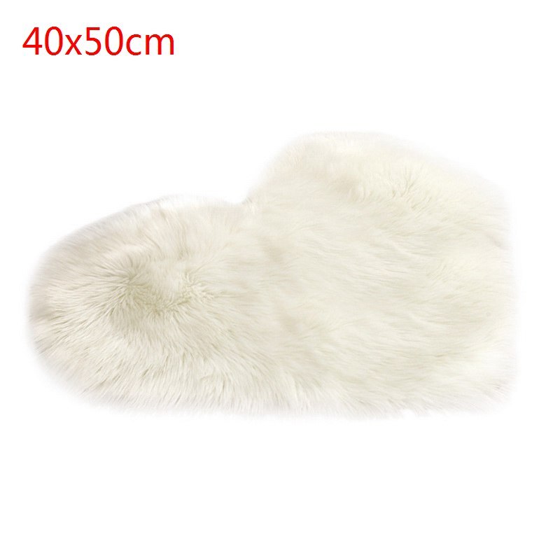 Tapis fourrure artificielle en peau de mouton | Tapis poilu de salon et de chambre à coucher, fourrure de peau, tapis de surface uni et pelucheux, tapis Faux lavable pour chambre à coucher: C-4 40x50cm