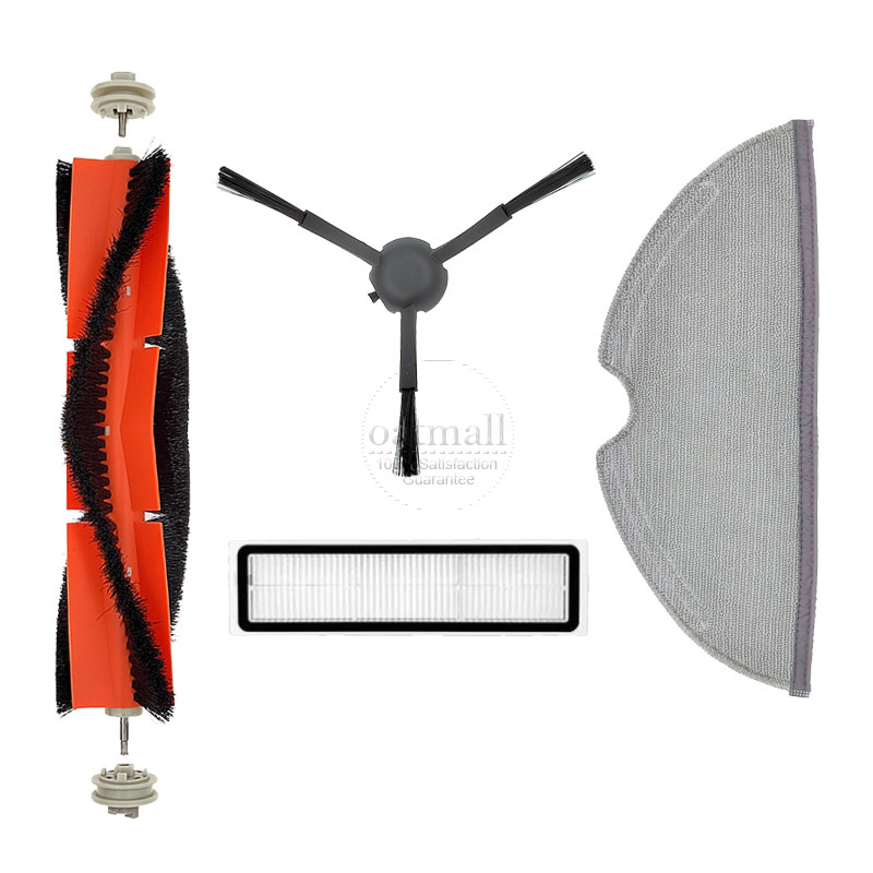 Akcesoria do Xiaomi Dreame D9/D9 Pro/L10 Pro, części zamienne do robota odkurzającego, zestaw zamienny, szczotka główna, filtr HEPA, ściereczka do mopa, materiały eksploatacyjne: Beżowy